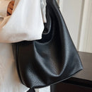 Women's Armpit Hobos Shoulder Bag Black Stylish Female Large Pu Leather Commuter Bags Quality Aesthetic Ladies Original Handbag