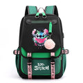 Disney Lilo Stitch Backpacks Teenager USB Charging Laptop Backpack Women Men Rucksack Travel Bag Mochila