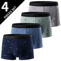 4-piece men's fashion printed boyshort comfortable plus size 5XL6XL juvenile underwear beach shorts elastic waist underwear