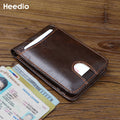 Genuine leather Men's Wallet Small Money Purses Mini Wallets Short Ultra-thin Wallet Bank Card Package Small Purse Wallet