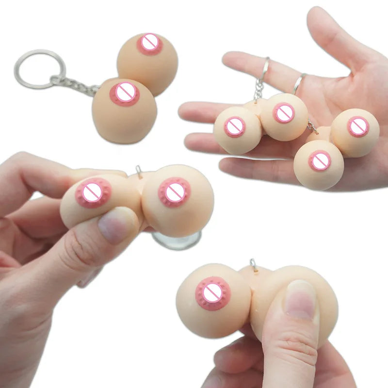 Llavero de senos, llavero de pechos para amantes, llavero de metal sexy con senos, llaveros individuales, regalos para mujer, llavero para hombre