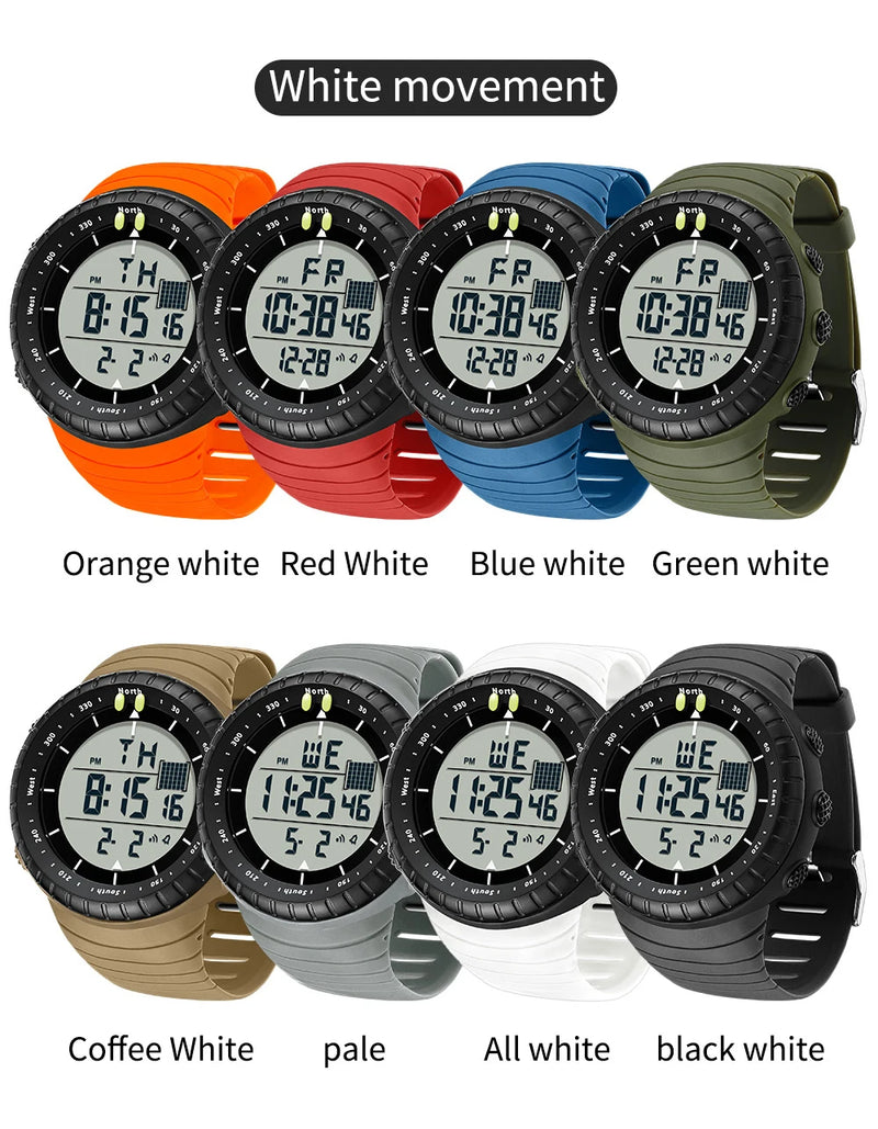 SANDA Men's Electronic Watch Outdoor Sports LED Analog Digital Alarm Clock Chronograph Multifunction Waterproof Men's Wristwatch