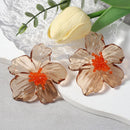 Exaggerated Trend Fashion Acrylic Transparent Flower Earrings