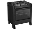 5-Ball Stove Esmaltec Black Glass Table Agata Glass - Bivolt