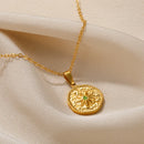 Love Heart Stainless Steel Necklace for Woman Gold Color Zircon Fashion Pendant Chain Jewelry collares para mujer