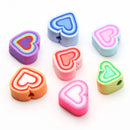 20/50/100pcs Mixed Love Heart Clay Spacer Beads Polymer Clay Beads For Jewelry Making Diy Bracelet Necklace Handmade Accessories