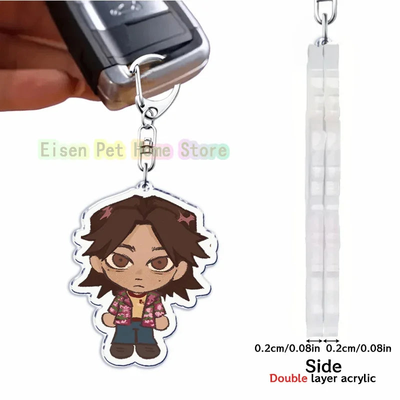 Hot Horror Game Chibis Keychains for Accessories Bag Cute Jimmy Curly Anya Sallyface Keyrings Jewelry Friends Gamer Gaming Gifts