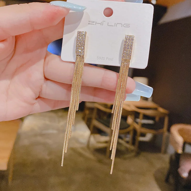 New Fashion Geometry Earrings  Earrings for Women Golden Zircon Dangle Earrings Valentines Day Anniversary Birthday Jewelry Gift