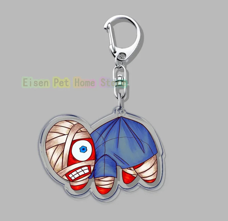 Hot Horror Game Chibis Keychains for Accessories Bag Cute Jimmy Curly Anya Sallyface Keyrings Jewelry Friends Gamer Gaming Gifts