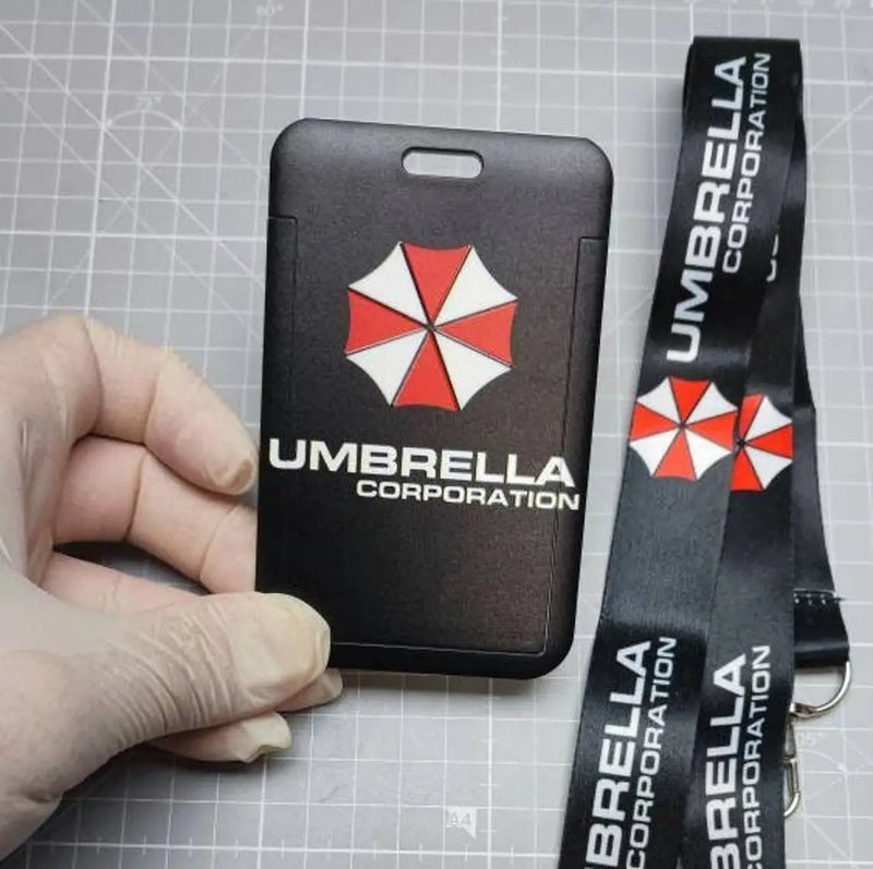 Double Sides Umbrella Lanyard & Card Holder By Umbrella Corporation Neck Strap Card ID Holders with Employee information card