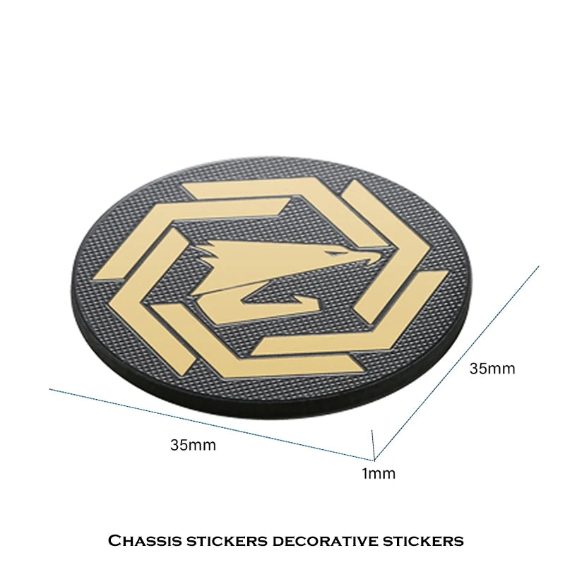 PC Case Fan Metal Sticker ROG MSI AORUS Label Gold-plated Cooling Fan Sticker Chassis Sticker GPU Decorative Sticker