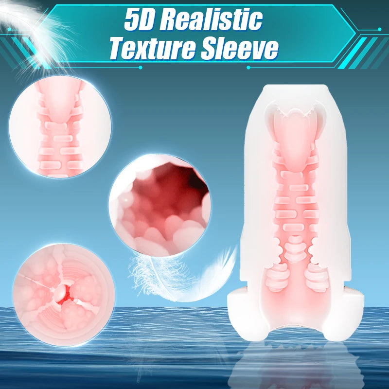 Masturbador masculino automático con succión, máquina de mamada con vibración, taza de masturbación, bomba de pene de bolsillo, juguete sexual para adultos.