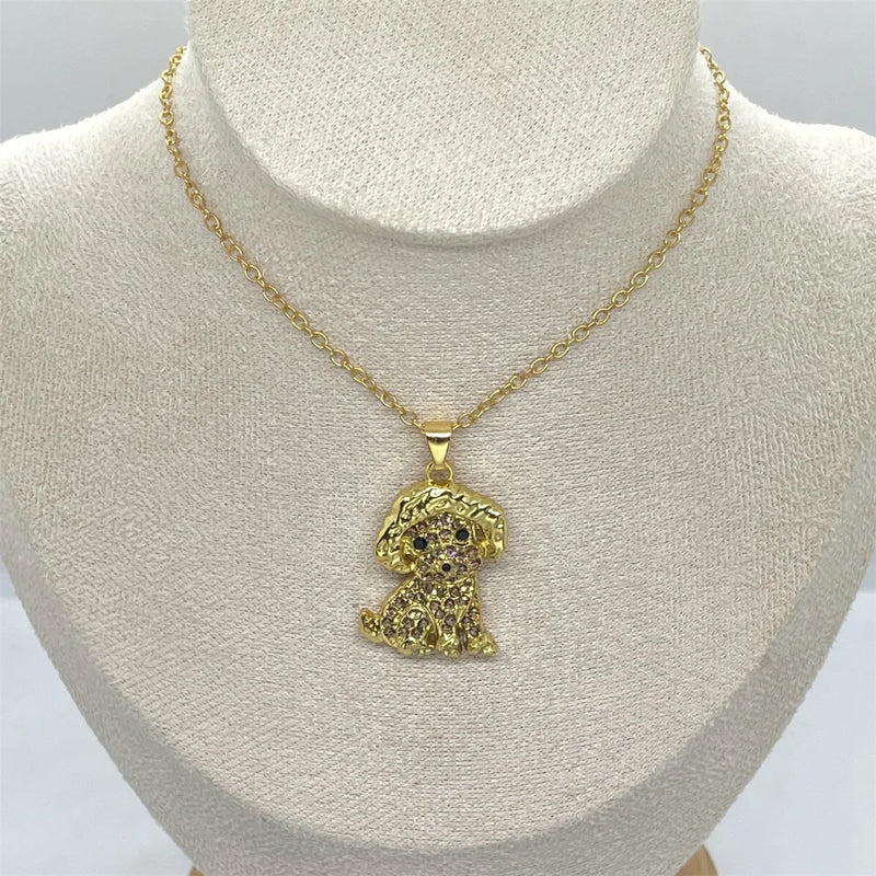 Exquisite and Cute Poodle Pendant Necklace for Women Elegant Pet Puppy Jewelry Animal Accessories Memorial Gift for Dog Lovers