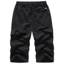 Men's Summer Quick Dry 3/4 Pants Lightweight Capri Shorts Hiking Fishing Travel Casual Cargo Shorts Pants Men Gym Shorts 7XL 8XL