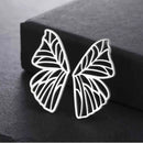 My Shape Butterfly Earrings Stainless Steel Butterfly Wings Big Earrings for Women Girls Sweet Delicate Stud Earrings Jewelry