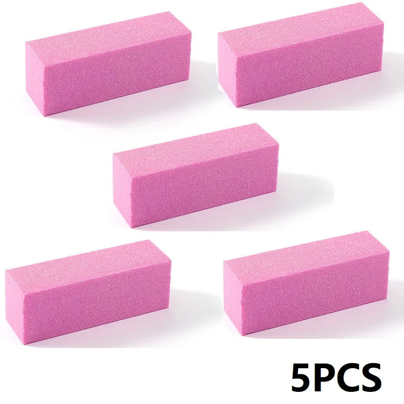 5/10PCS Nail Buffer Sponge Polishing Block Buffer for Polisher Manicure Buff Professional Nail File Milling Cutter for Manicure