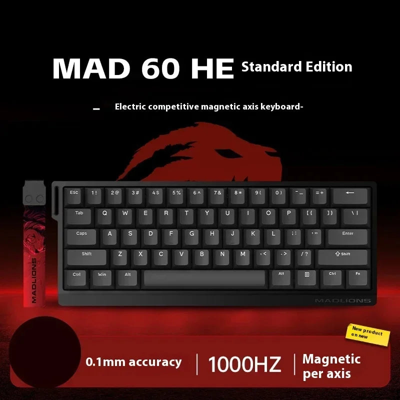 AI MADLIONS Mad60 Mad68 HE Mechanical Keyboard Magnetic Switch Madcatz Mad60he Wired Game Keyboard Rapid Trigger Custom Keyboard