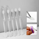 5PCS Multifunction Silicone Brush Nail Powder Make Up Eye Shadow Dipping Tool Nail Art Glitter Dip Brush Makeup Brush