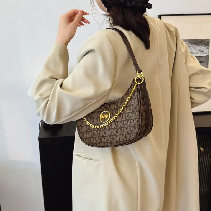 New Fashion Women's Bag Trend Brand Retro Chain Shoulder Crossbody Bag High Quality Versatile Armpit Bag Designer Luxury Handbag