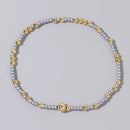 1pc Beach Vocation Themed Mixed Color Design 18K Gold Plated Copper & Bead Bracelet Cute & Luck For Festival Jewelry Gift