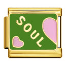 GEMOSA New Personalized Signature Words Italian Charms Link Fit 9mm Stainless Steel Bracelet Making DIY Jewelry for Women Men