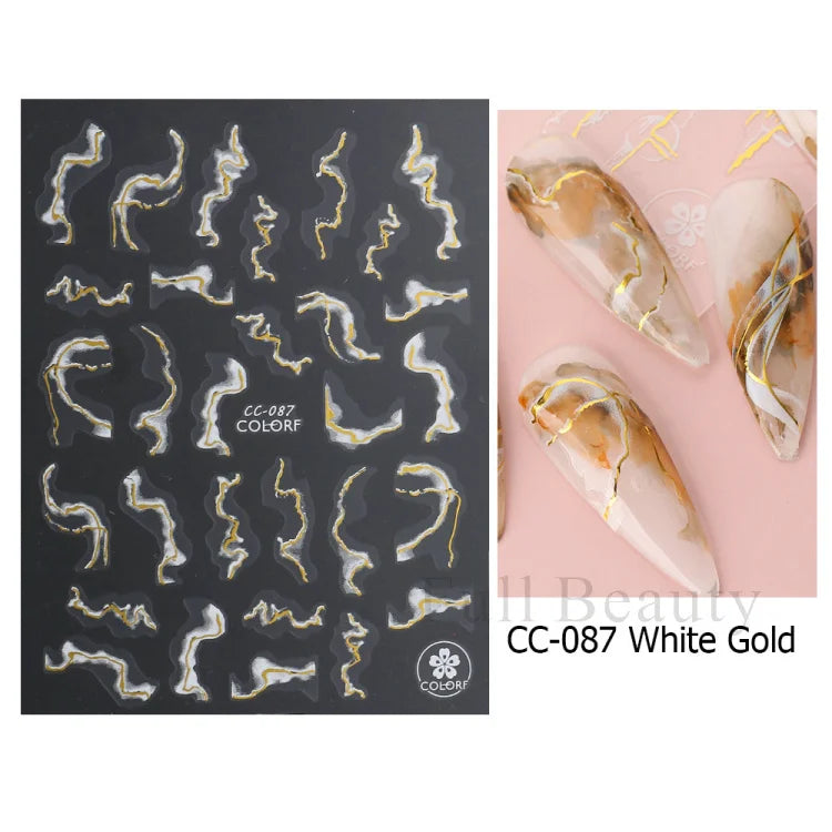 Shiny Maple Geometry Autumn Nail Art Stickers Laser Sector Fall Leaves Decals Cute Squirrel Slider Manicure Decorations CHCJ-076