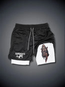 2024Berserk Men's Sports Shorts 2 in 1, Quick-drying Running Shorts, Gym and Fitness Training Double-layer Shorts for Men