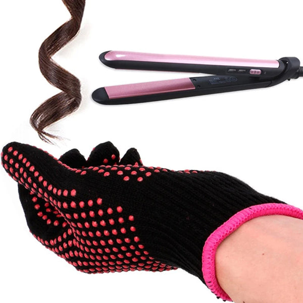 Double-sided Hair Straightener Perm Curling Hairdressing Heat Resistant Finger Glove Hair Salon Tools Thermal Styling Gloves