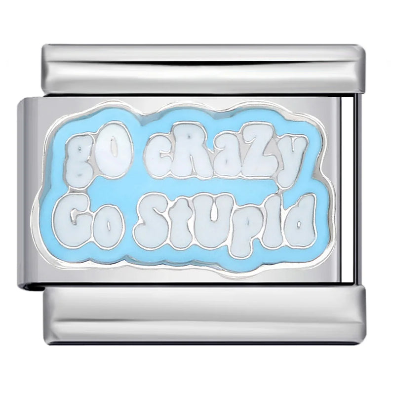 GEMOSA New Personalized Signature Words Italian Charms Link Fit 9mm Stainless Steel Bracelet Making DIY Jewelry for Women Men