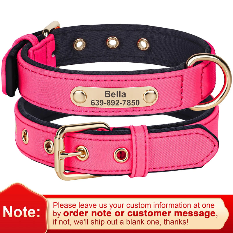 Custom Nylon Dog Collar Waterproof Personalized Pet Puppy Collar With Free Engraved ID Nameplate for Small Medium Dogs Chihuahua