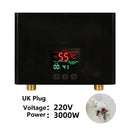 110V 220V Instant Water Heater Bathroom Kitchen Wall Mounted Electric Water Heater LCD Temperature Display with Remote Control
