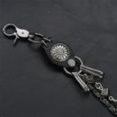 Men's Motorcycle KeyChain Jean Biker Wallet Belts Chain Skull Charm Leather Gothic Rock Pants Trousers Waist Key Men's