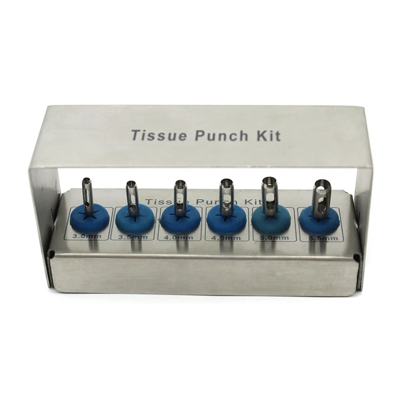 6Pcs/Set Dental Implant Tools Tissue Punch kit Stainless steel Dental Implant Tissue Punch Surgical Instrument