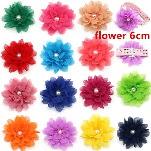 Bulk Flower-Collar Dog Accessories Dog Bow Tie Pet Dog Collar Accessories  Flower For Dog Collar Dog Flower Collar Accessory