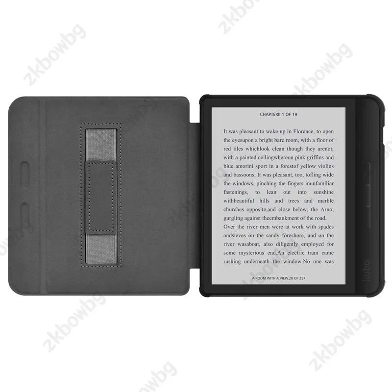 Magnetic Cover For Kobo Libra Colour 2024 Release 7" eBook with Soft TPU Back Cover For Kobo Libra2 2021 HandStrap Smart Case