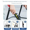 Suitable for dogs and cats to use outdoors. Foldable pet stroller, four-wheel dog travel cart, with storage basket