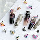 30PCS 3D Acrylic Butterfly Nail Art Charms Parts Glitter Accessories For Manicure Decor Nails Decoratoin Supplies Material Tool