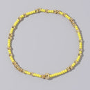 1pc Beach Vocation Themed Mixed Color Design 18K Gold Plated Copper & Bead Bracelet Cute & Luck For Festival Jewelry Gift