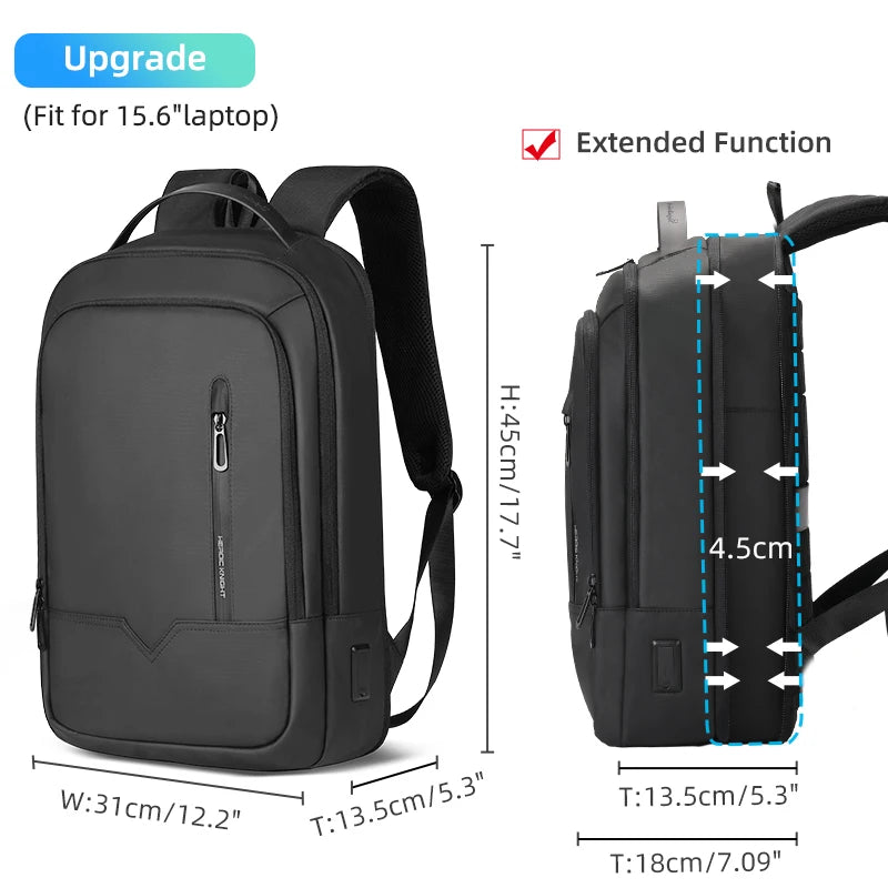 Heroic Knight Slim Man Laptop Backpack Waterproof School Bag With USB Charging For Boys Teenagers Luxury Backpack Men On Work