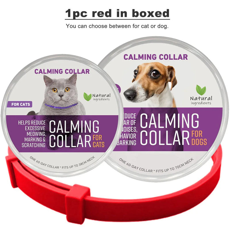 Pet Calming Collar for Cats Effective Relief Reduce Anxiety Stress Pheromones Relaxing Breakaway Collar for Kittens Puppies Dogs