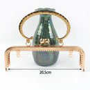 1Pc Deepeel Retro Square Embossed Bag Handles Metal Handmade Sewing Brackets Kiss Clasp Handbag Purse Frame Handle Accessories