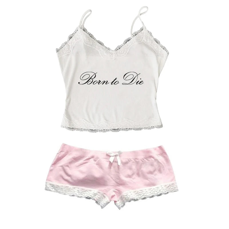 EMO Lace Y2k Tank Top Harajuku Letter Print Rock Goth Retro Crop top Streetwear Punk Sleeveless T-shirt Hiphop Spice Girls Sling