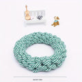 1pc Random Color Ring Woven Design Pet Chew Toy Dog Teeth Grinding Toy Dog Braided Knot Rope Chew Funny Toy
