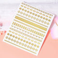 1 Pc Nail Strip Stickers Black/Gold/Rose Gold/Silver Metal Strip Tape Nail Art Adhesive DIY Foil Tips Nail Sticker Decals NK11