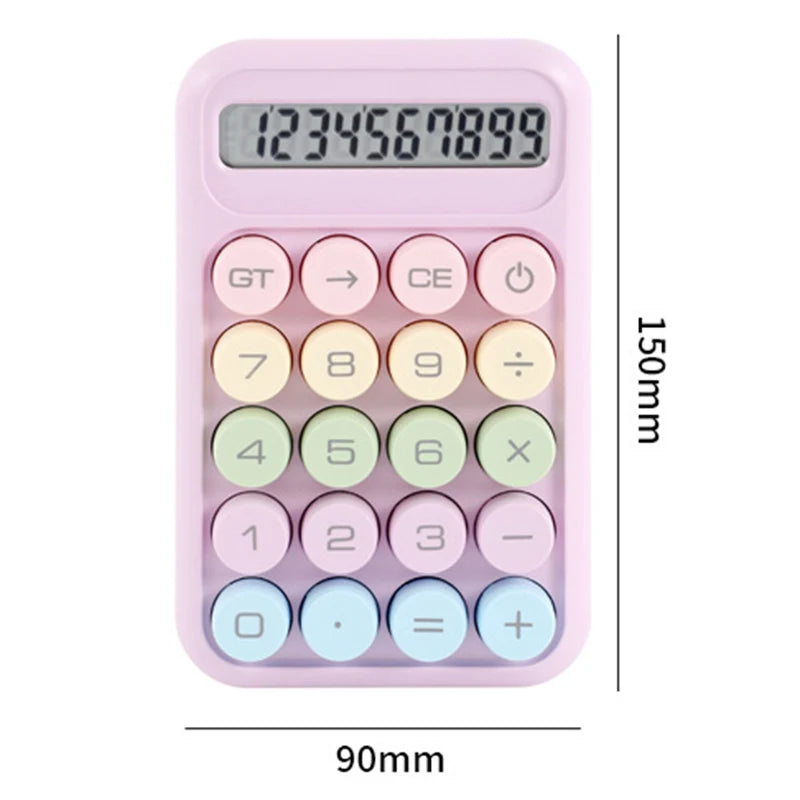 10 Digital School Student Calculator Mechanical Keyboard Fashion Color