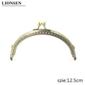 LIONSEN 6.5/7.5/8.5/10.5/12.5/15/20cm DIY Metal semicirc Frame Purse Handle Coin Bags Metal Kiss Clasp Lock Frame Accessories