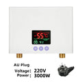 110V 220V Instant Water Heater Bathroom Kitchen Wall Mounted Electric Water Heater LCD Temperature Display with Remote Control