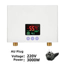 110V 220V Instant Water Heater Bathroom Kitchen Wall Mounted Electric Water Heater LCD Temperature Display with Remote Control