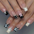 24pcs medium-length ballet manicure, wearable manicure, special manicure sheets, nail stickers, fake nails