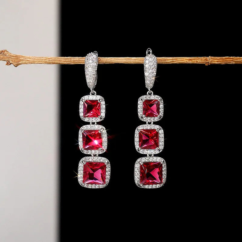 2024 New Bride Engagement Wedding Jewelry Elegant Shiny Mosan Diamond Beautiful Gift Milan Girl Fashion Pendant Earrings